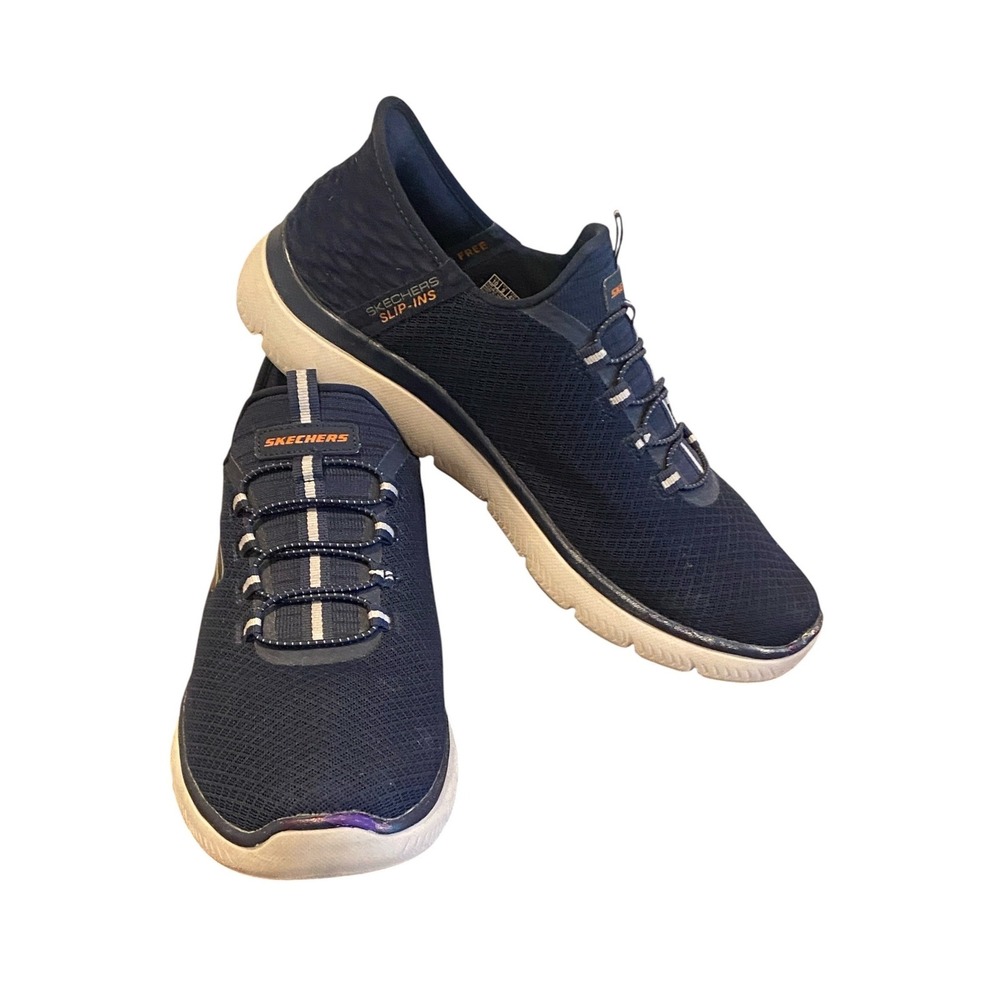 Skechers Summits Wide-Fit High Range Hands Free Mens Slip-Ins Size 10 Navy #100X